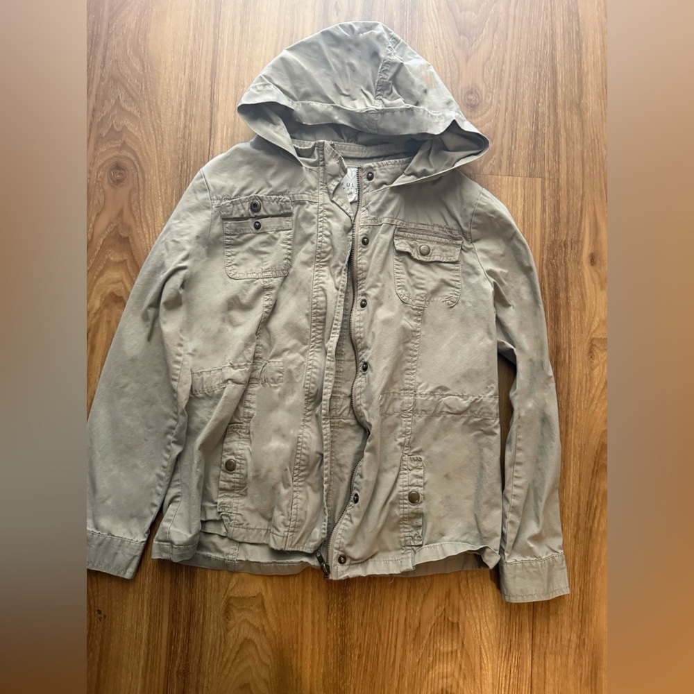 Khaki Hooded Jacket